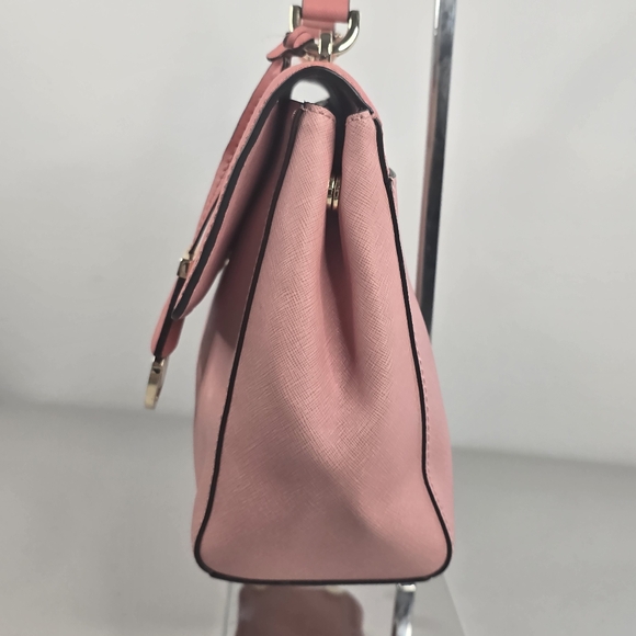 MICHAEL KORS Ava Peach Pink Saffiano Leather Satchel Bag Purse Authentic EUC! - Picture 6 of 12